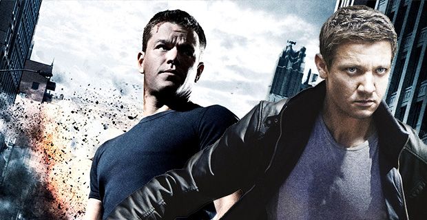 Matt Damon (Jason Bourne) and Jeremy Renner (Aaron Cross) in Bourne 5