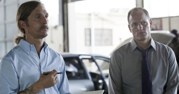 Matthew McConaughey and Woody Harrelson in True Detective Season 1 Episode 7
