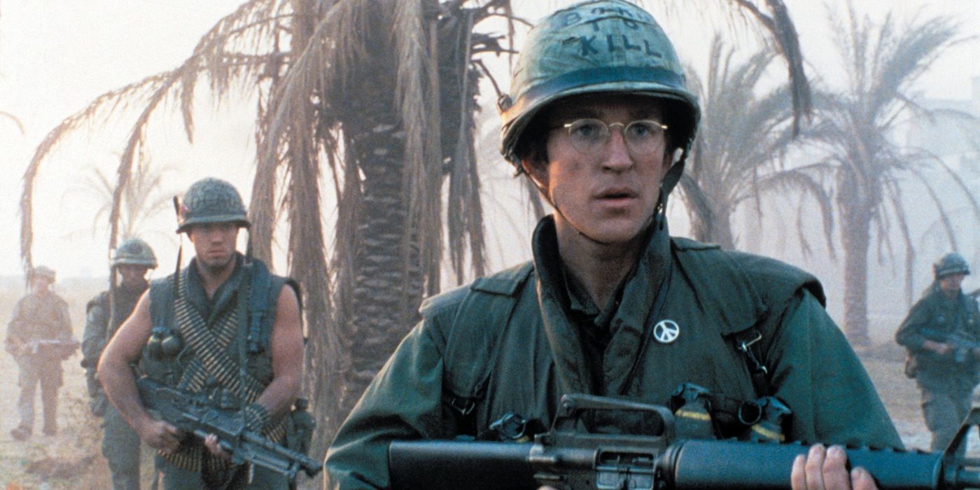 Matthew Modine in a warzone in Full Metal Jacket