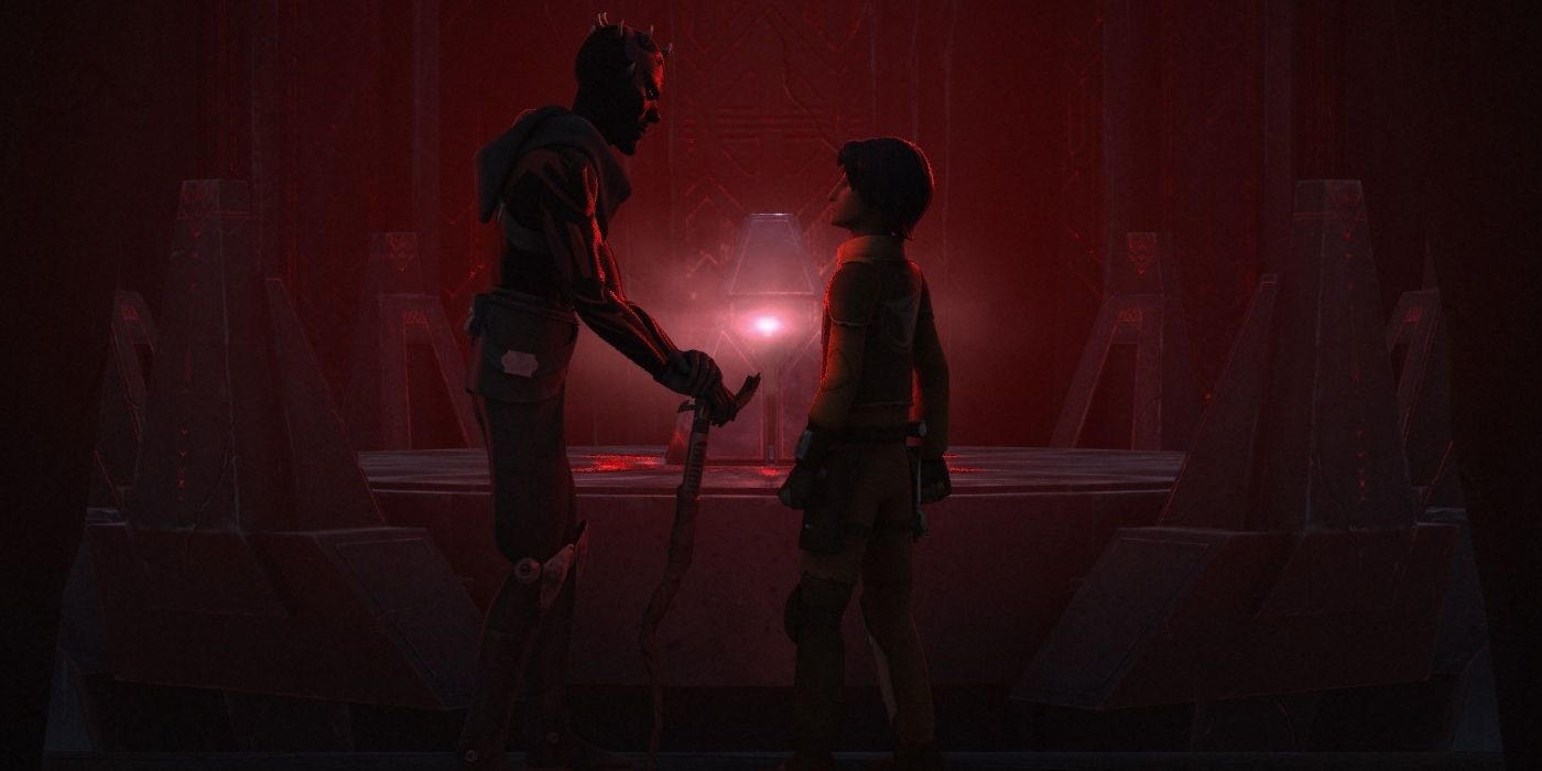 Maul mentors Ezra in Star Wars Rebels.