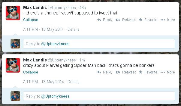 Max Landis Spider-Man Tweets
