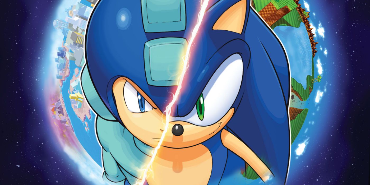 Megaman and Sonic in Worlds Collide Comic Crosover
