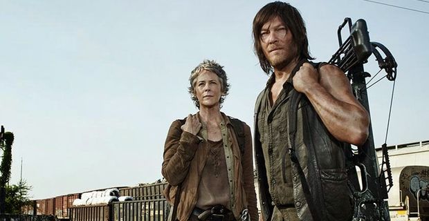 Melissa McBride and Norman Reedus Melissa McBride in The Walking Dead Season 5 Episode 6