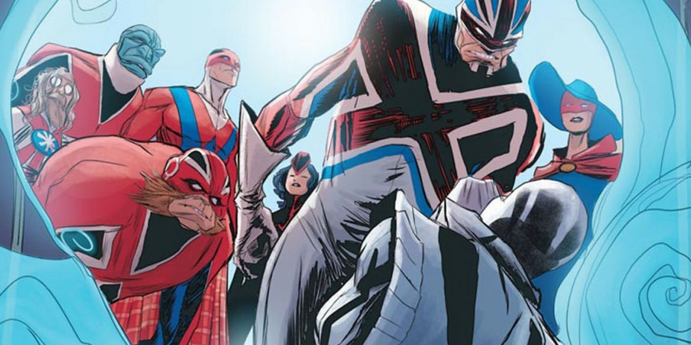Members of the Captain Britain Corps
