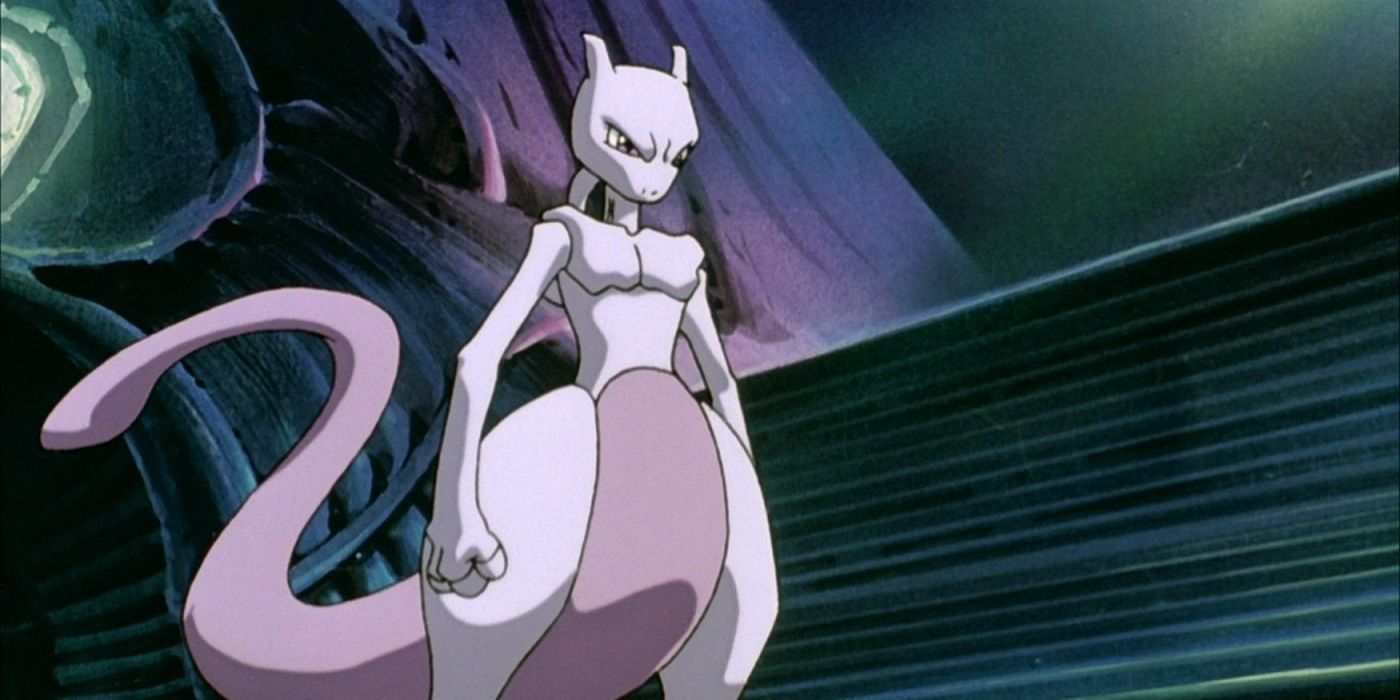 Mewtwo looking stern in Pokémon the First Movie.