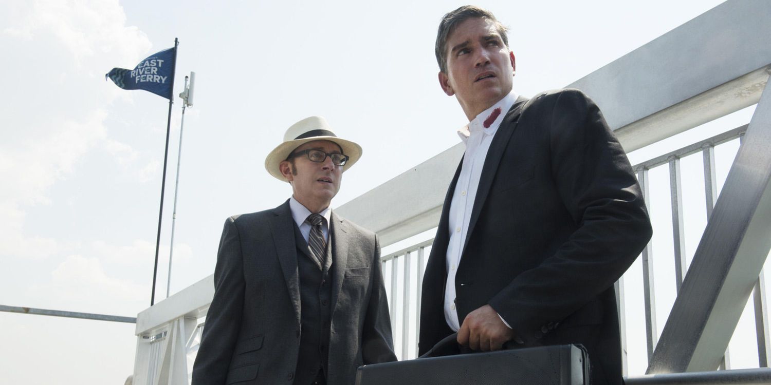 Michael Emerson and Jim Caviezel in Person of Interest Season 5 Episode 1
