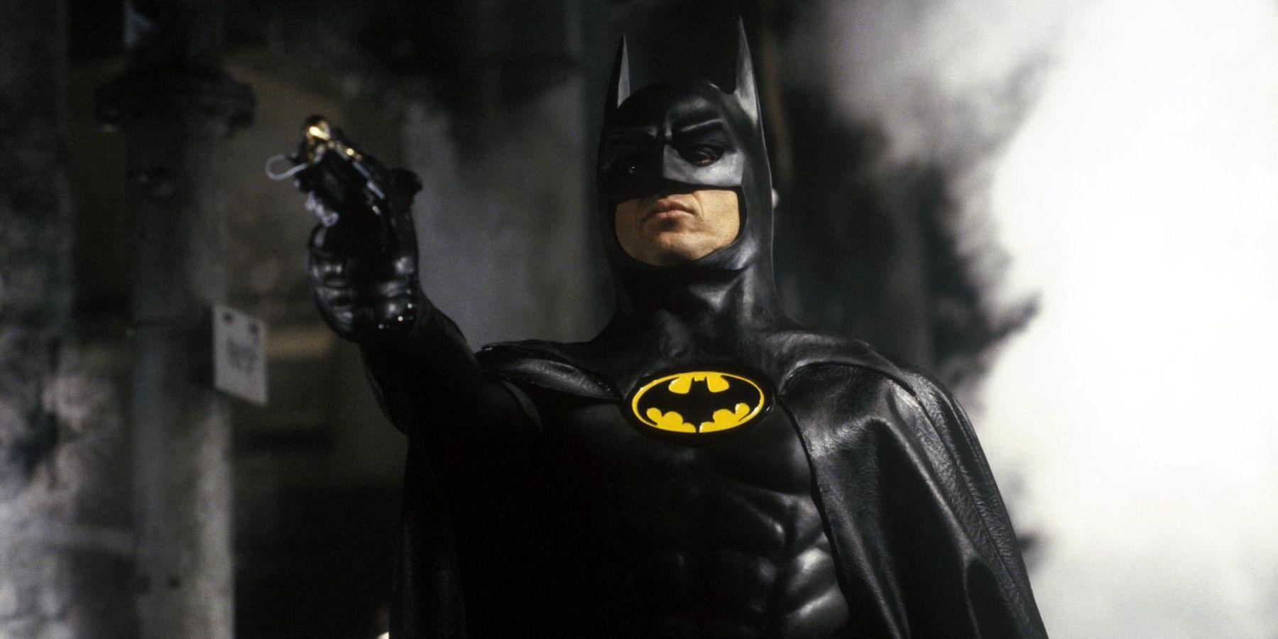 Michael Keaton as Batman 1989 Grapple Gun