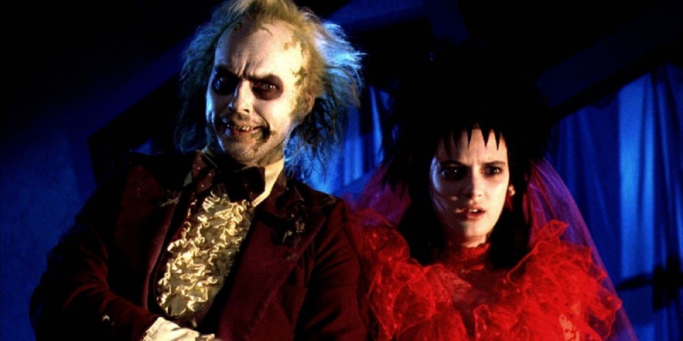 Michael Keaton and Winona Ryder in Beetlejuice Wedding