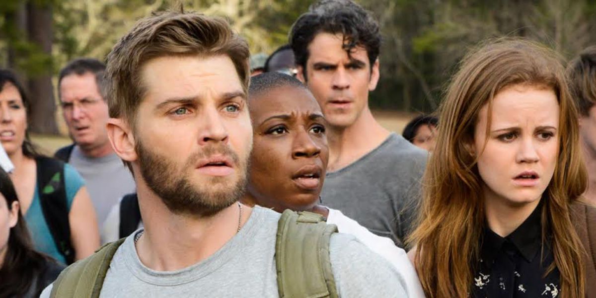 Mike Vogel Eddie Cahill and Mackenzie Lintz in Under the Dome Season 3 Episode 1