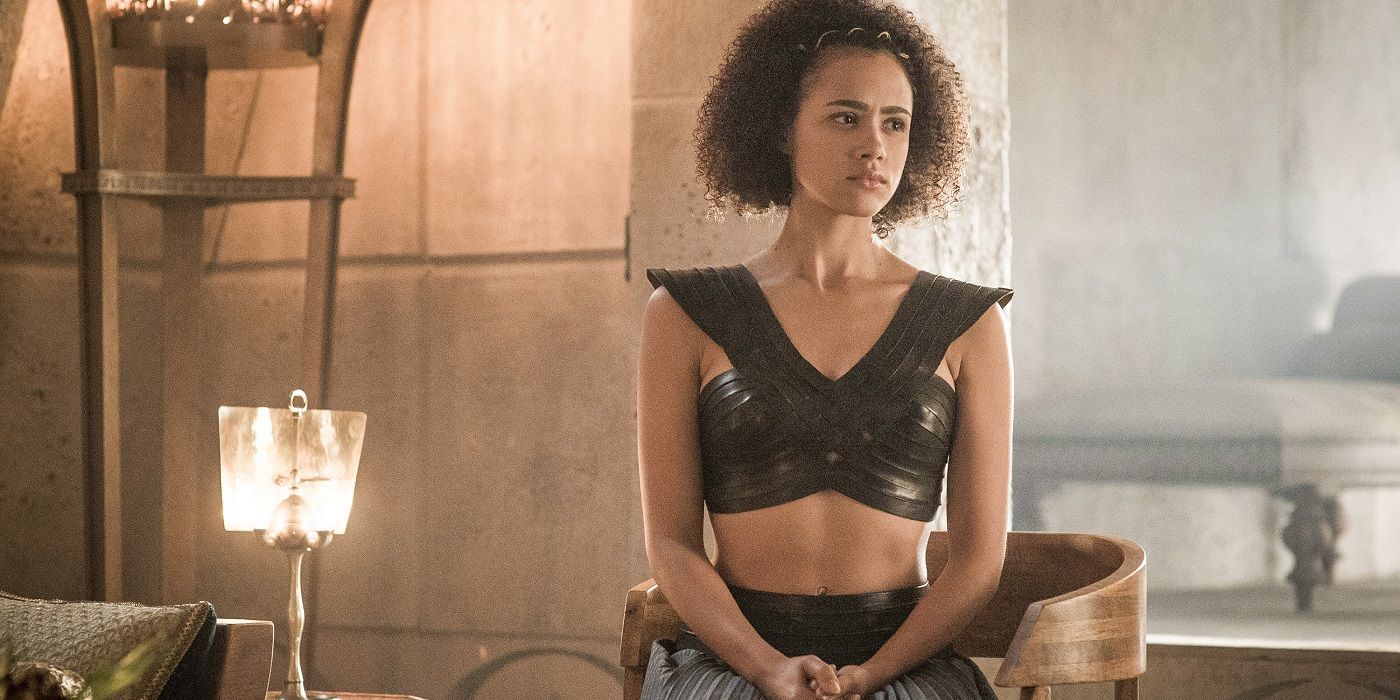 Missandei the scribe on Game of Thrones season 6