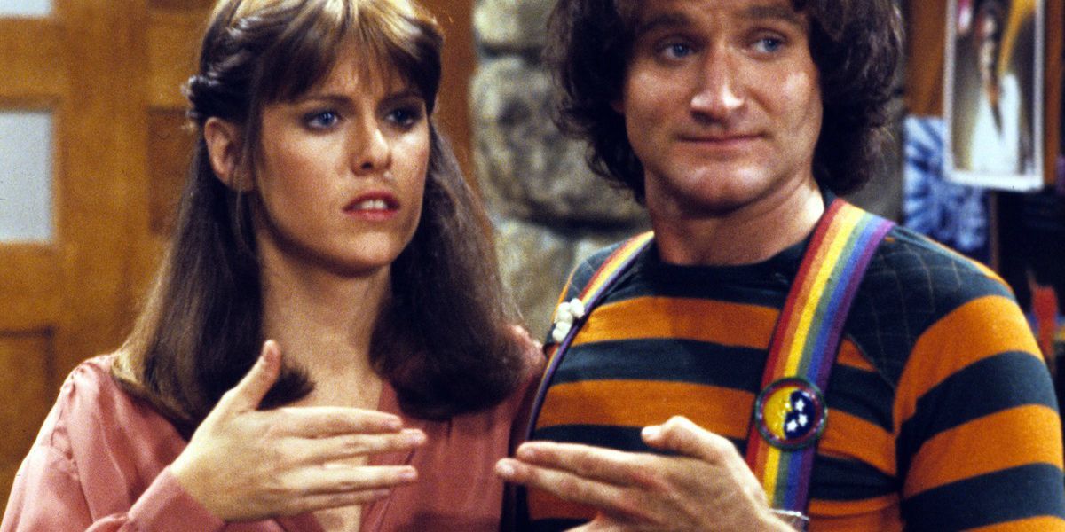 Mork and Mindy together on Mork and Mindy