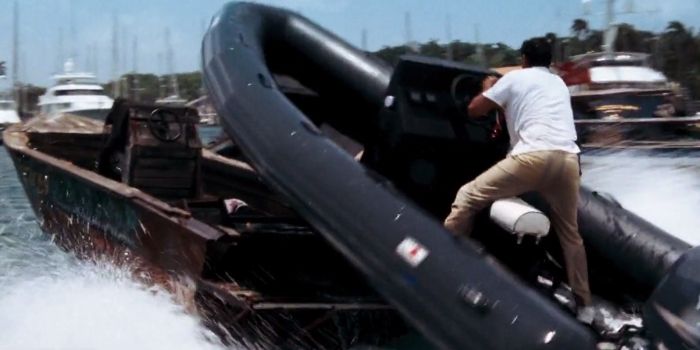 Movie Mistake Quantum of Solace Boat Chase