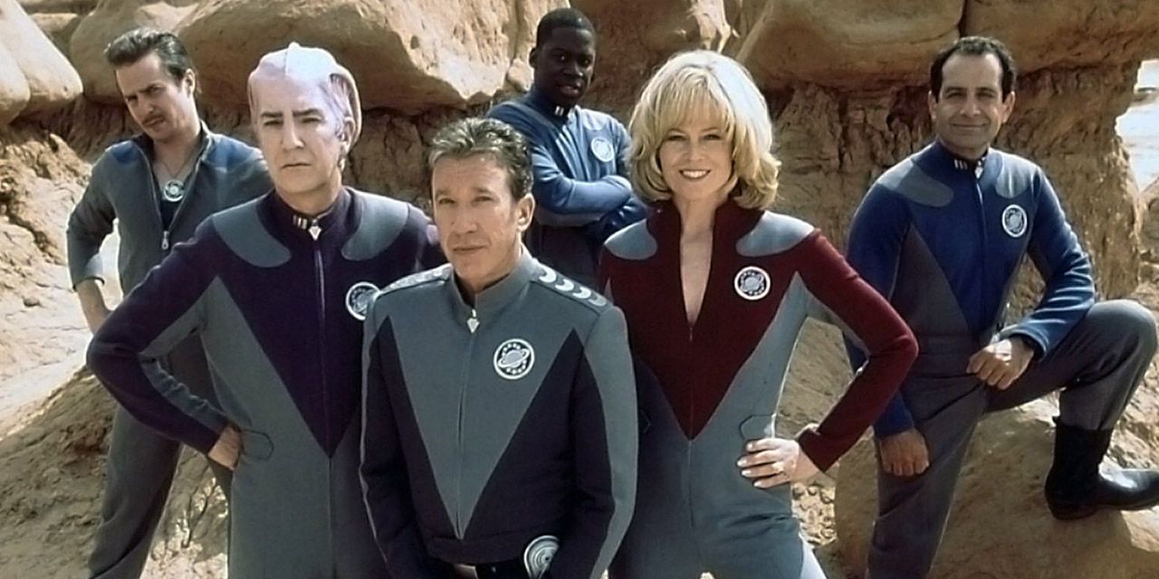 The crew of Galaxy Quest in the desert
