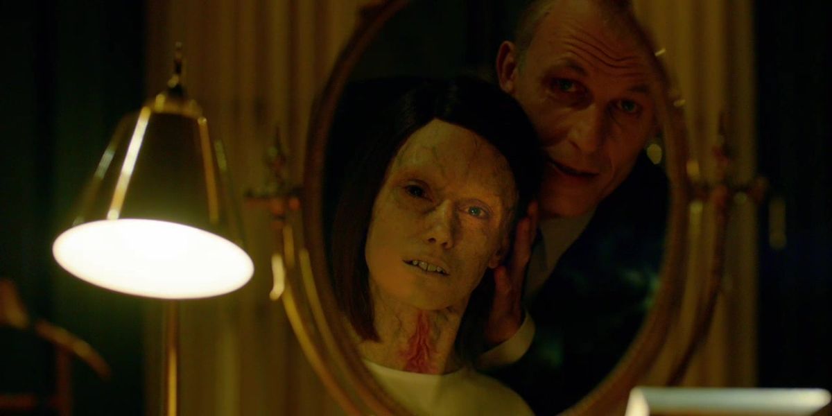 Natalie Brown and Richard Sammel as Kelly and Eichorst in The Strain season 2, episode 8