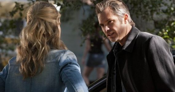 Joelle Carter and Timothy Olyphant Justified When the Guns Come Out