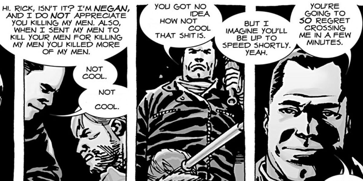 Negan Meets Rick Walking Dead Comics