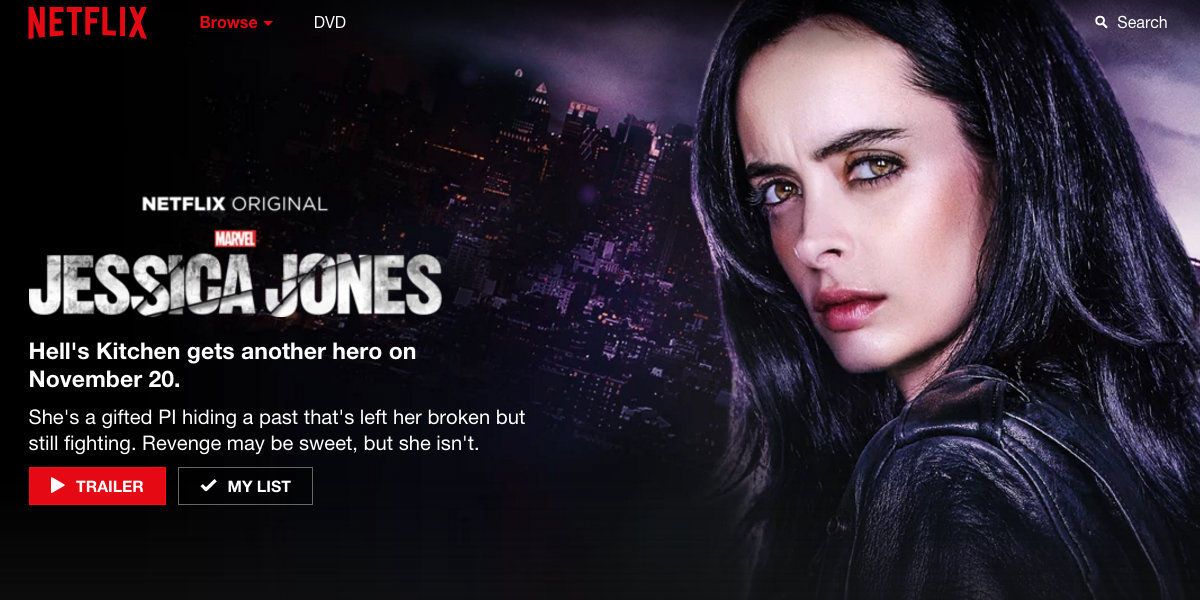 Netflix Promotional Image And Video For Jessica Jones