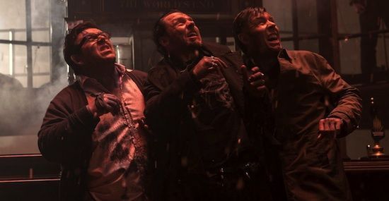 Andrew (Nick Frost), Gary (Simon Pegg), and Steven (Paddy Considine) in 'The World's End'
