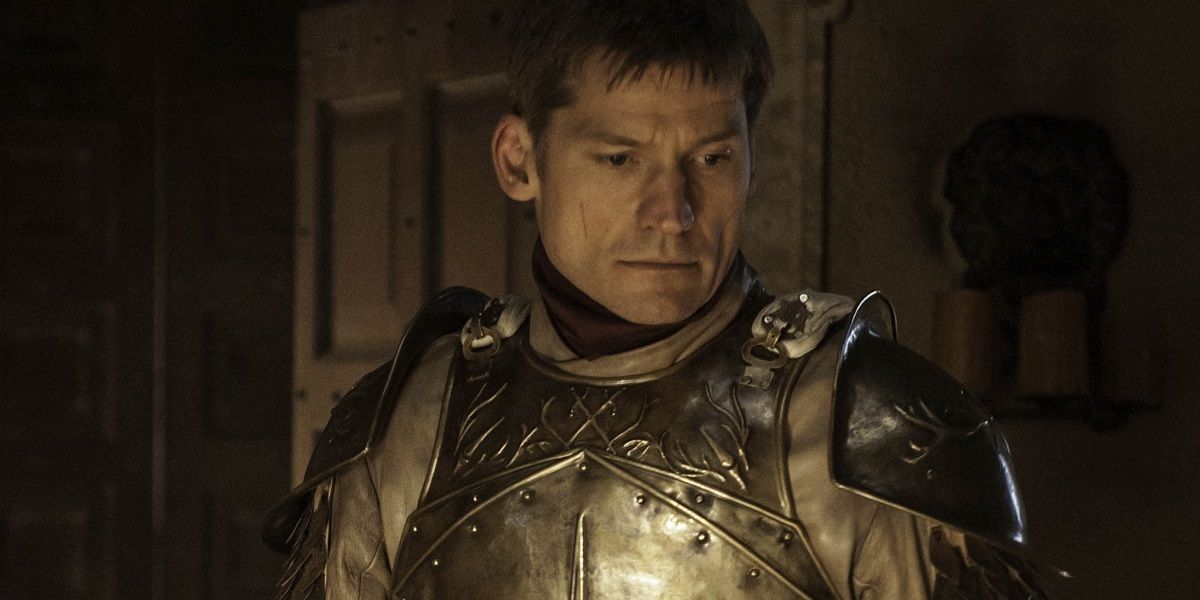 Jaime in his golden armor in Game of Thrones