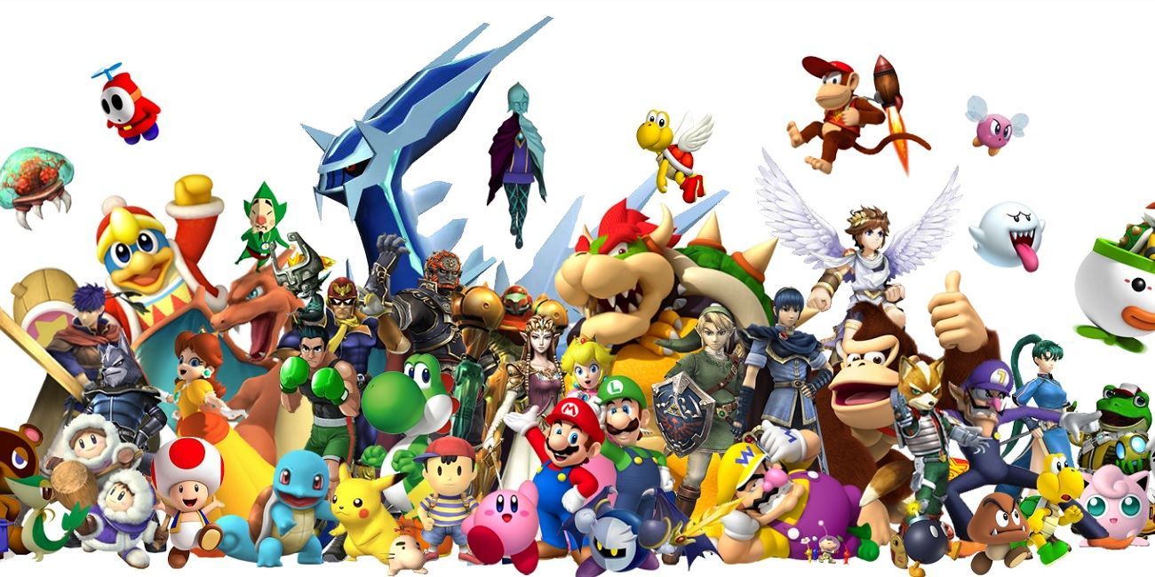 Nintendo character collage