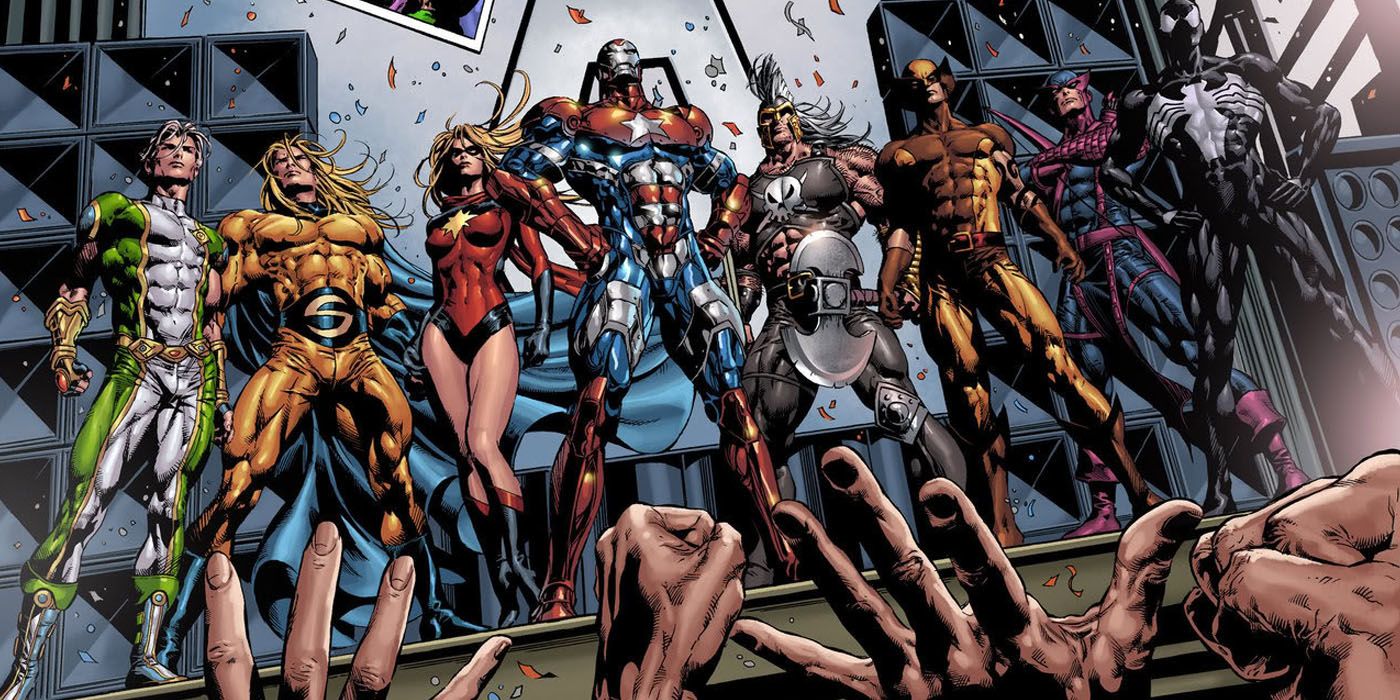 Norman Osborn as Iron Patriot with the Dark Avengers - Marvel Comics