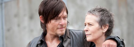 Norman Reedus and Melissa McBride in The Walking Dead 30 Days Without and Accident
