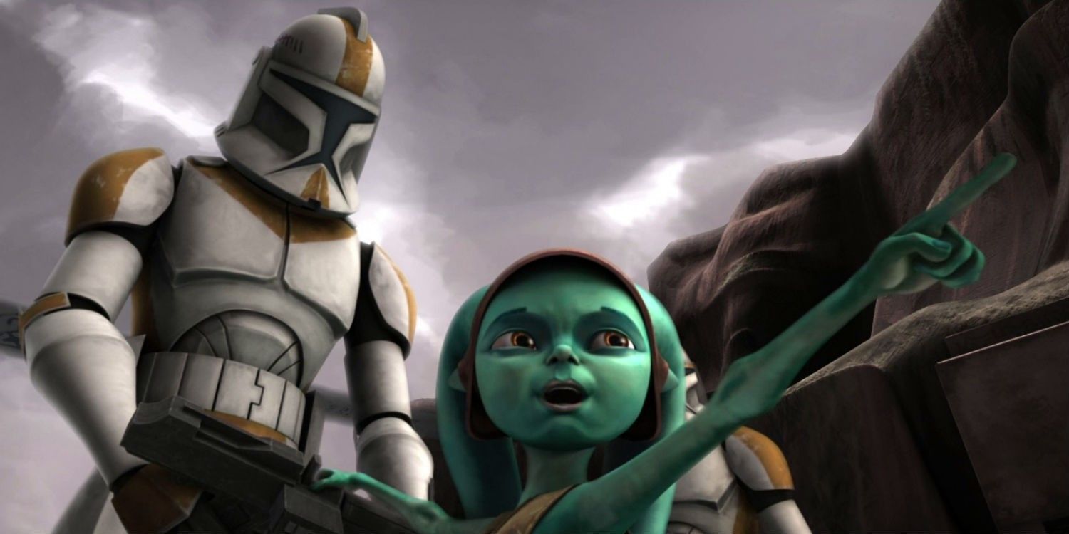 Numa and a Clone Trooper in Star Wars The Clone Wars