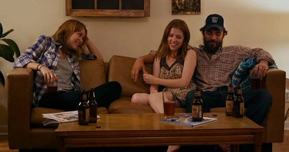 Olivia Wilde, Anna Kendrick and Jake Johnson in 'Drinking Buddies'