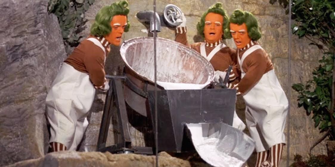 Oompa Loompas in Charlie and the Chocolate Factory