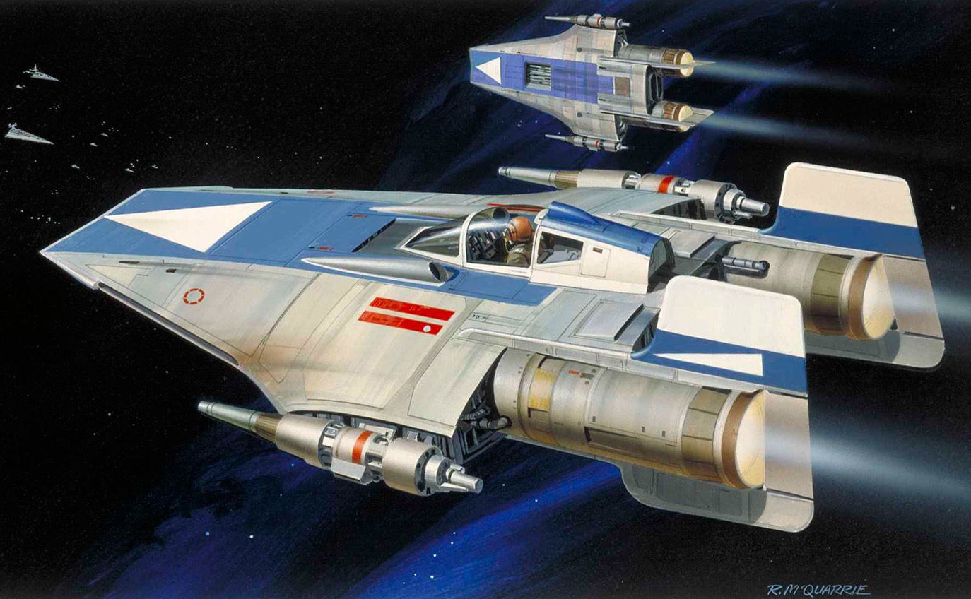 Original A-Wing Star Wars Art by Ralph McQuarrie