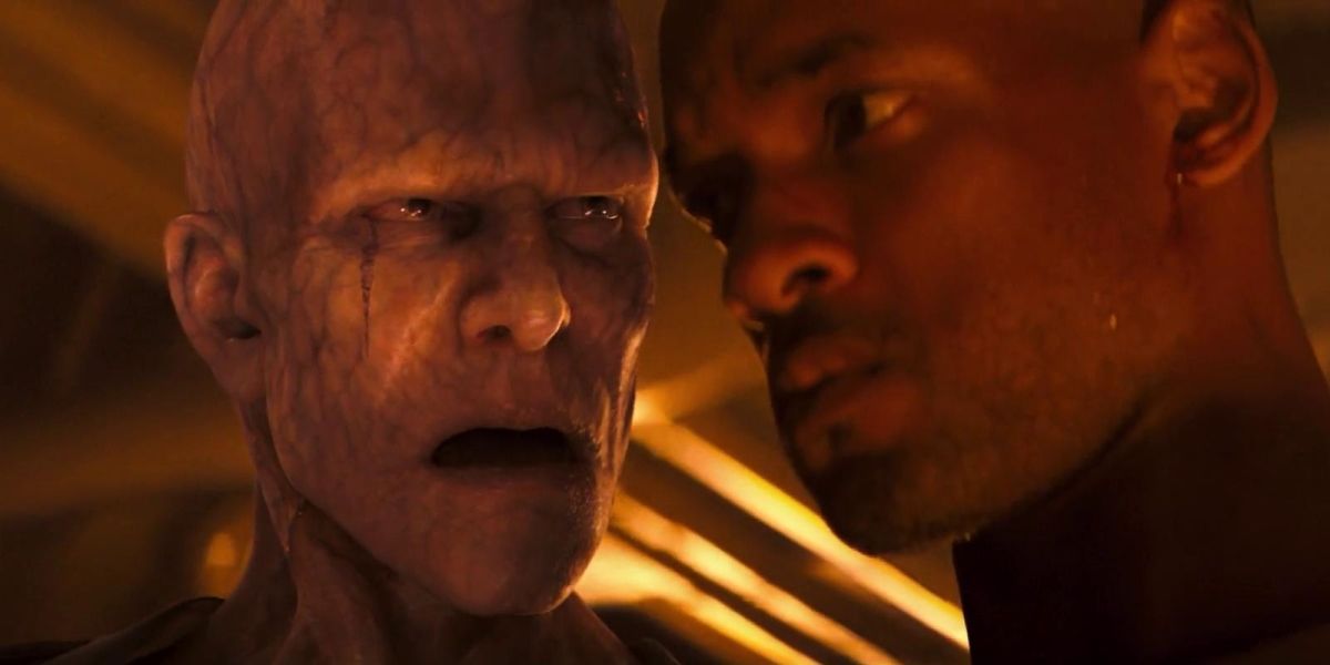 Neville with the Alpha Male in I Am Legend.