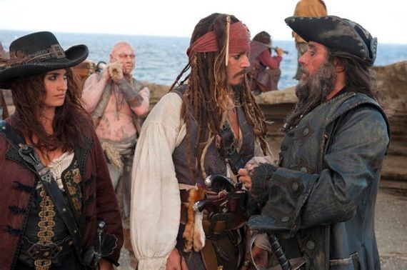 Ian McShane as Blackbeard in Pirates of the Caribbean 4