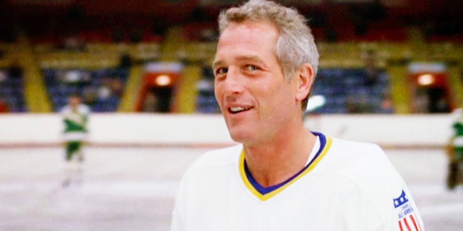 Paul Newman looks on from the ice in Slap Shot