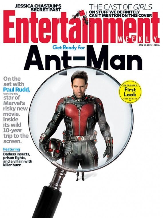 Paul Rudd in Ant-Man Costume - EW Cover