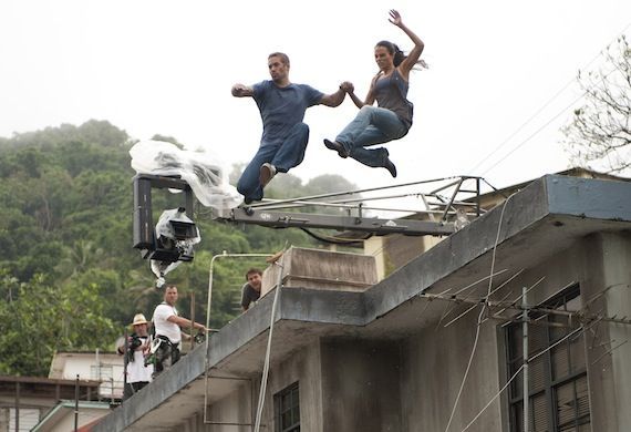 Paul Walker Jordana Brewster Fast Five stunt image