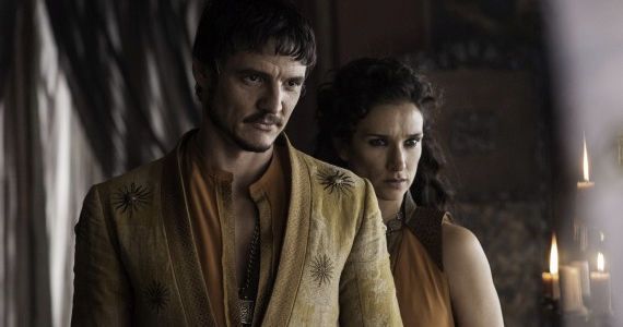 Pedro Pascal and Indira Varma in Game of Thrones season 4 episode 1