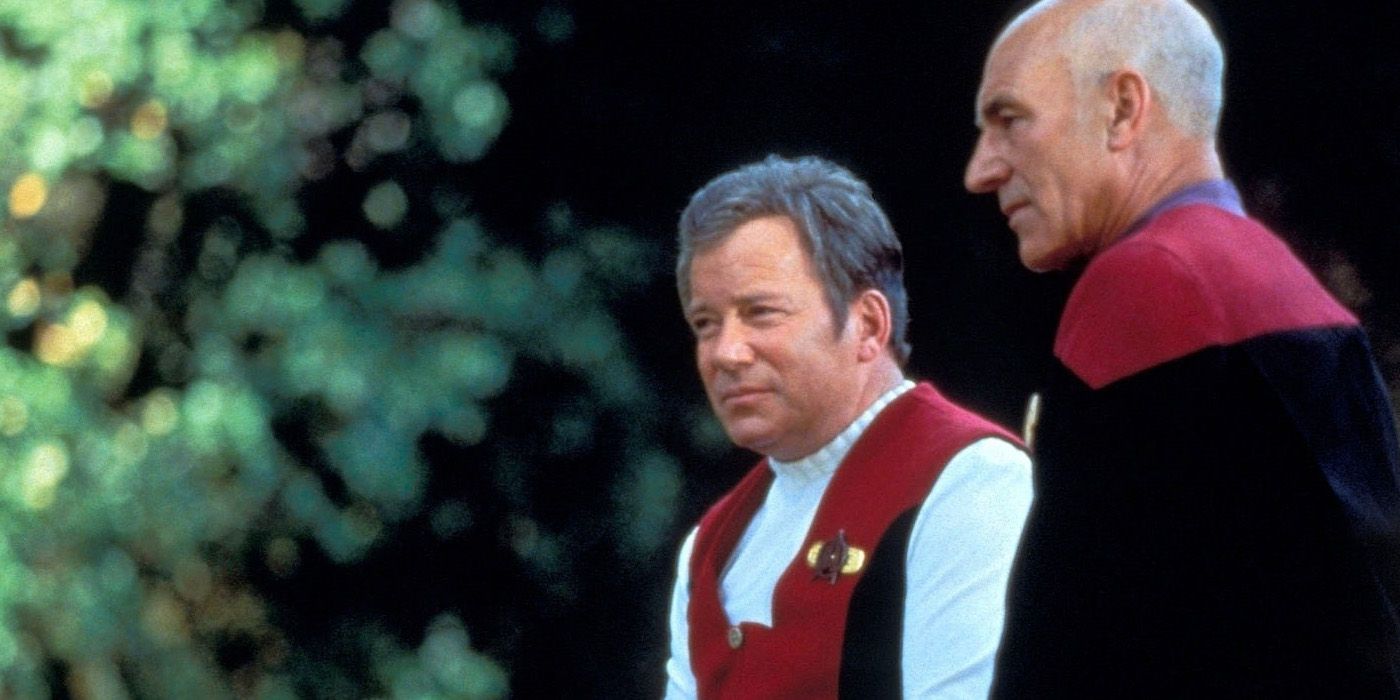 Picard and Kirk in Star Trek Generations