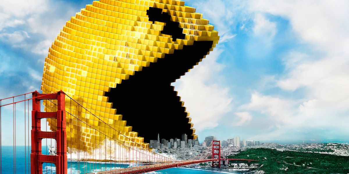 Pac-Man in 'Pixels' Movie (Review)