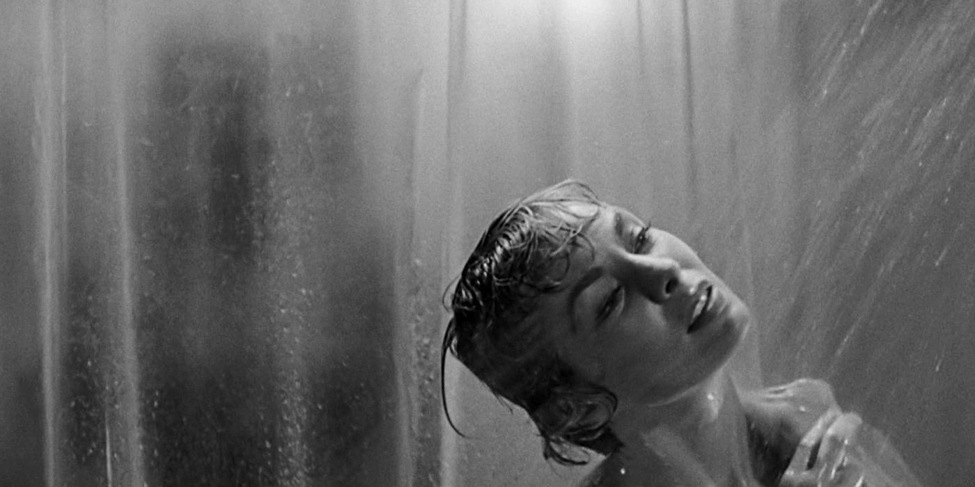 Marion Crane taking a shower in Psycho