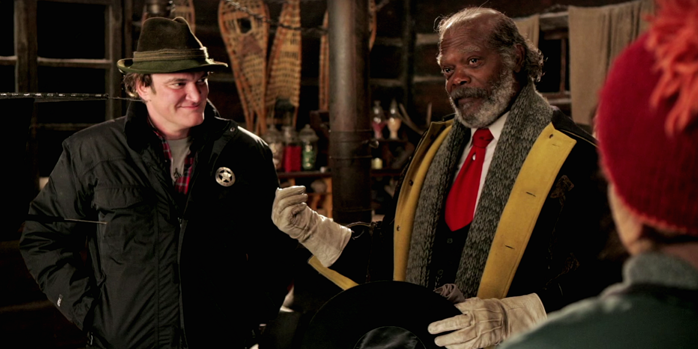 Quentin Tarantino and Samuel L. Jackson in The Hateful Eight