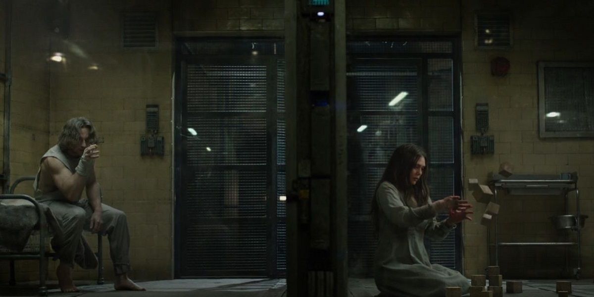 Quicksilver and Scarlet Witch in their cells from Captain America: The Winter Soldier post credit scene.