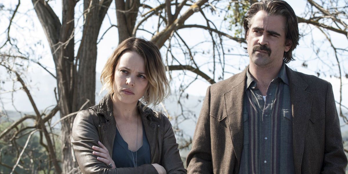 Rachel McAdams and Colin Farrell in True Detective Season 2 Episode 2