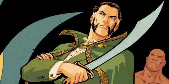 DC's Ras Al Ghul poses with sword