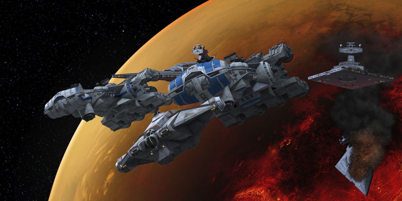 Star Wars: Rebel Ships Flee Mustafar
