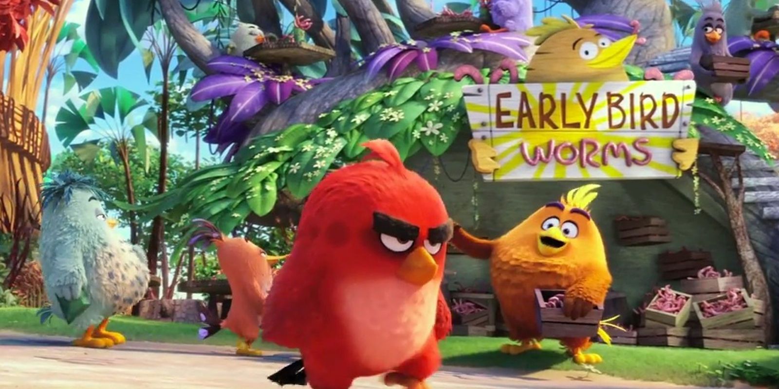 Red on Bird Island in Angry Birds Movie