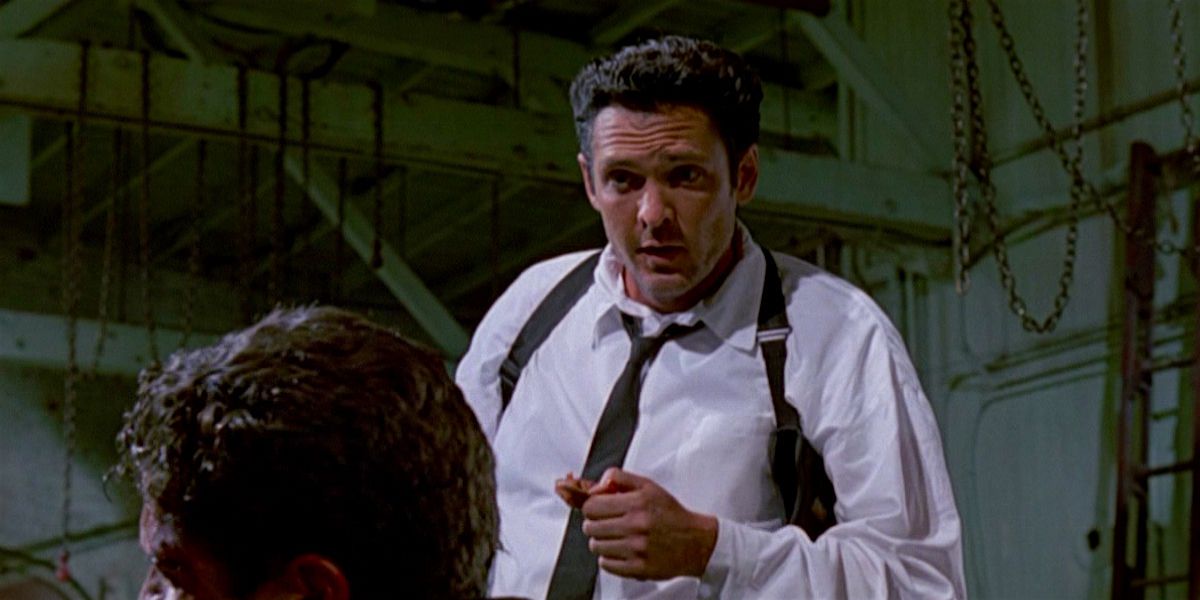 Mr. Blonde in the warehouse in Reservoir Dogs.