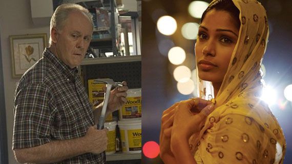 Rise of the Apes cast - John Lithgow and Freida Pinto