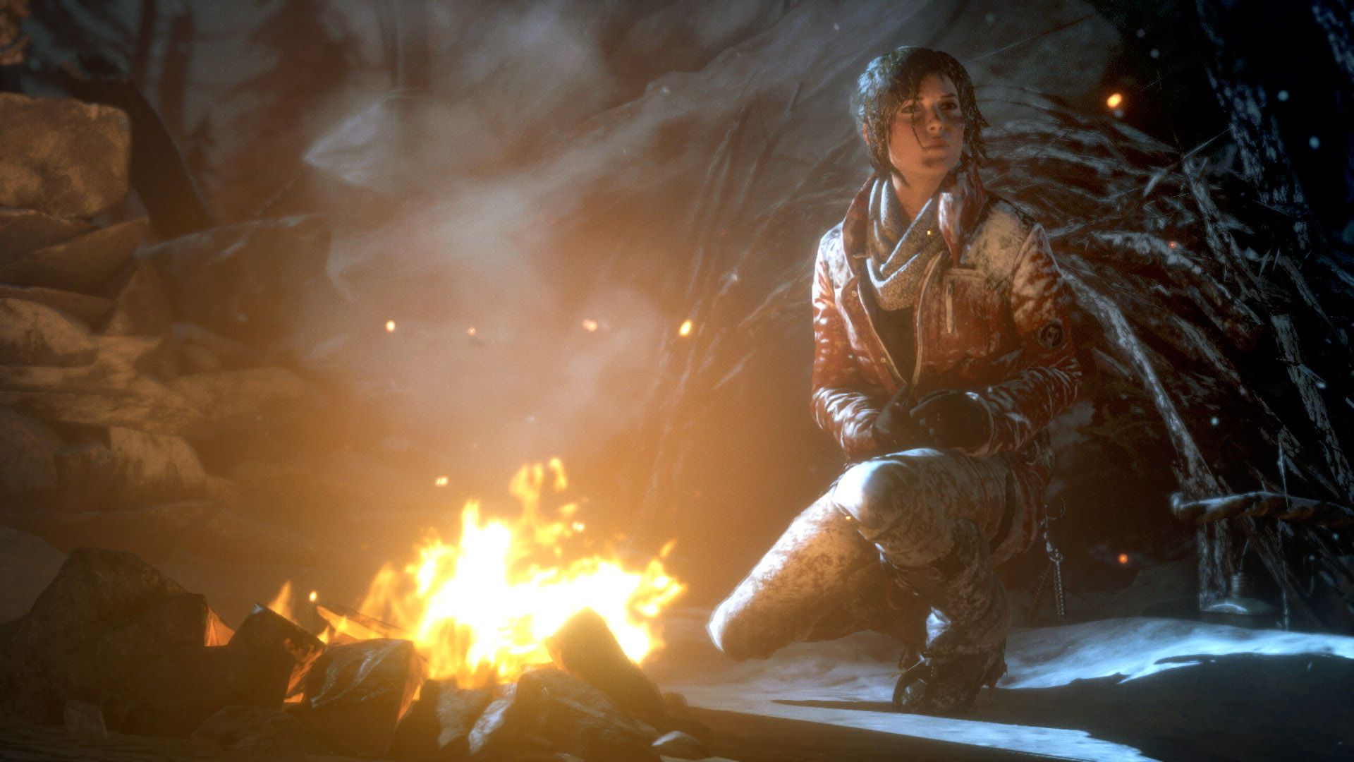Rise of the Tomb Raider Review Screenshot - Campfire