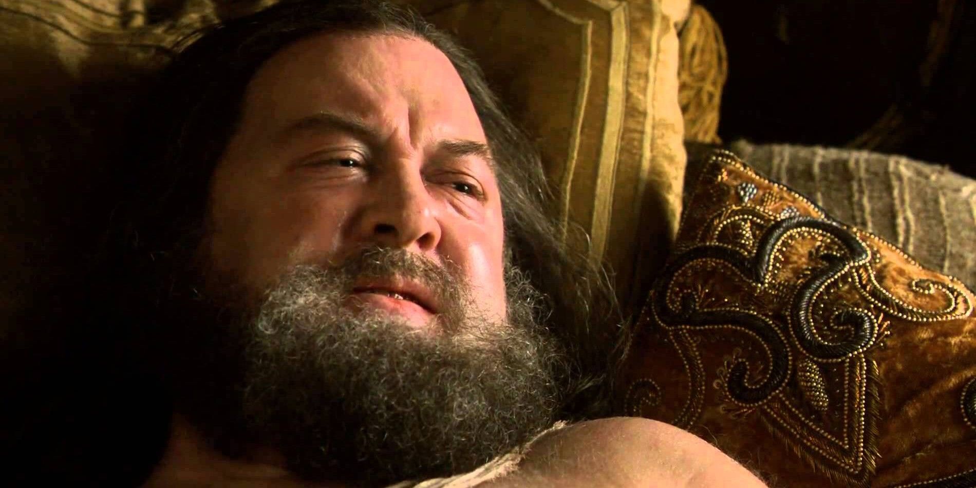 King Robert Baratheon dying in Game of Thrones