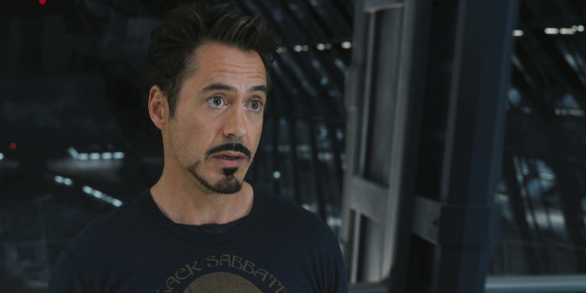 Tony Stark talking in The Avengers.